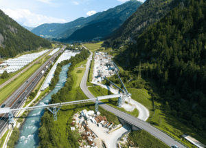 Aerial view of lot “H61 Mules 2-3” and the Isarco river